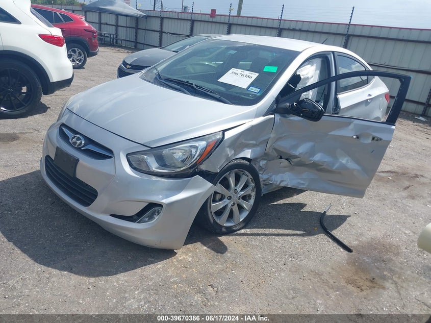 2012 Hyundai Accent Gls VIN: KMHCU4AE1CU054841 Lot: 39670386