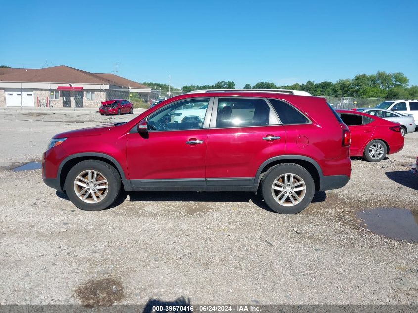 2014 Kia Sorento Lx VIN: 5XYKT4A64EG464498 Lot: 39670416