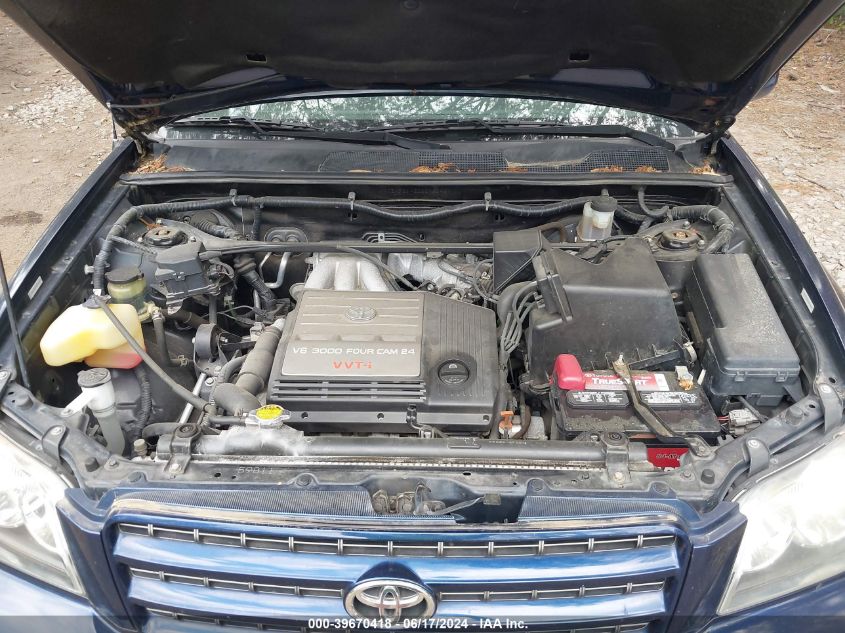 2002 Toyota Highlander V6 VIN: JTEHF21A220076046 Lot: 39670418