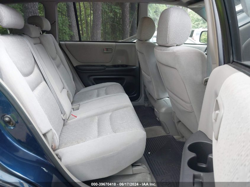 2002 Toyota Highlander V6 VIN: JTEHF21A220076046 Lot: 39670418