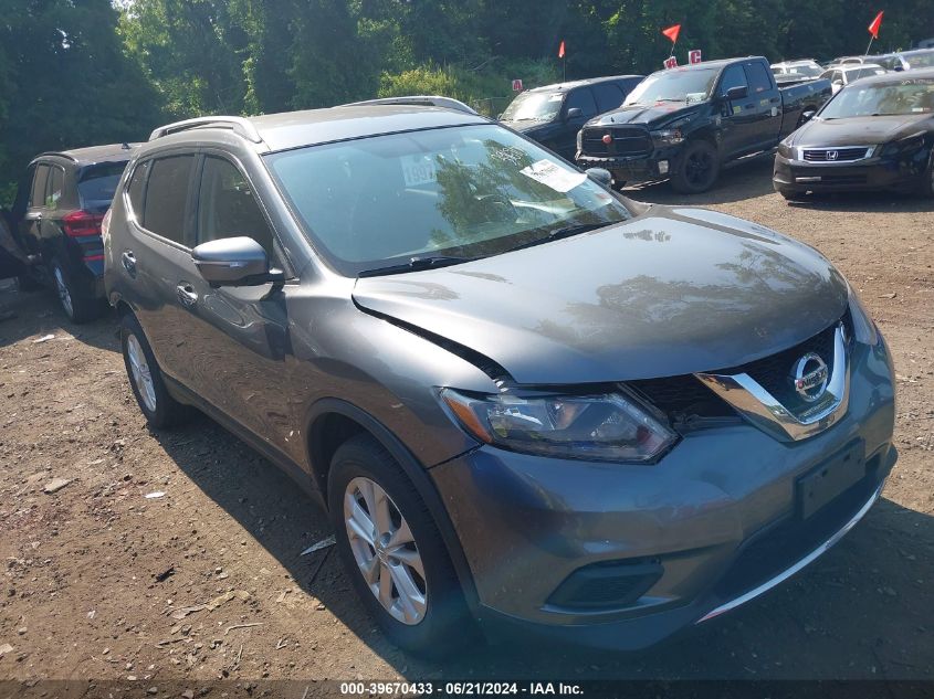 2015 Nissan Rogue Sv VIN: KNMAT2MV9FP550486 Lot: 39670433