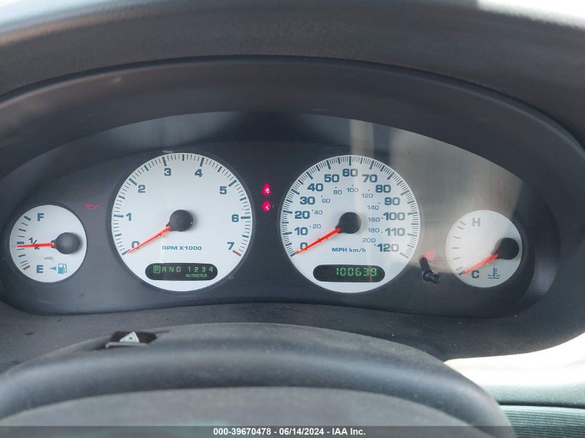 2001 Dodge Intrepid R/T VIN: 2B3AD76V21H515858 Lot: 39670478