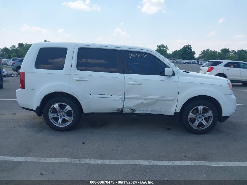 2013 Honda Pilot Ex-L VIN: 5FNYF3H54DB042651 Lot: 39670479