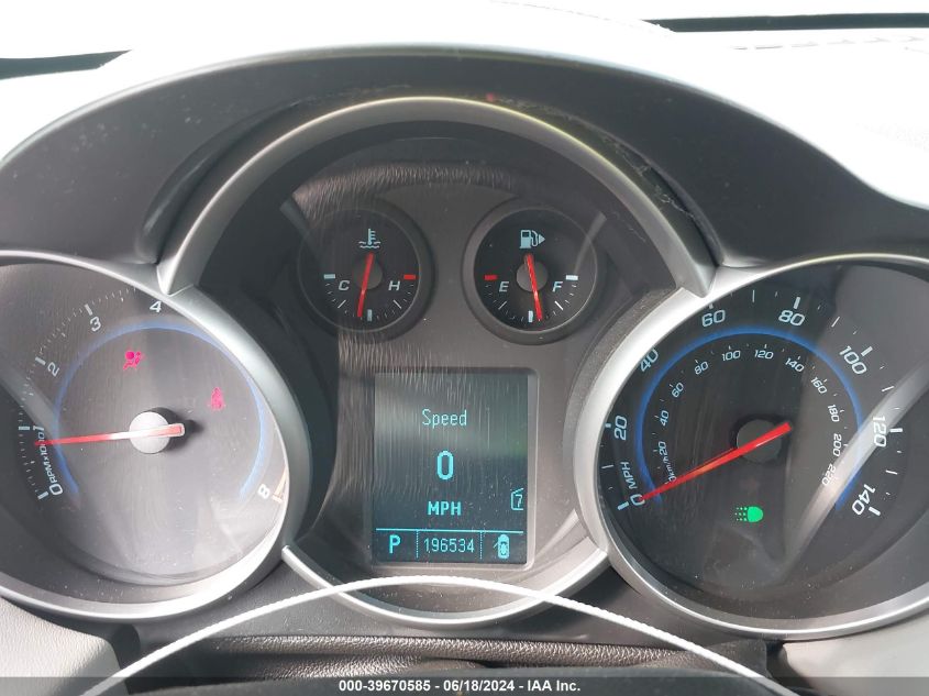 2011 Chevrolet Cruze Lt VIN: 1G1PE5S93B7278984 Lot: 39670585