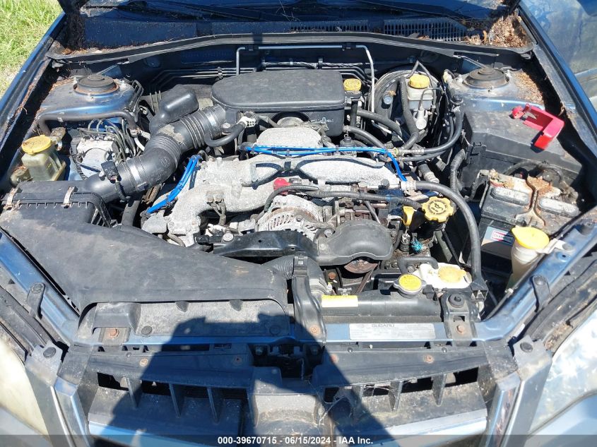 2008 Subaru Outback 2.5I VIN: 4S4BP61C986337884 Lot: 39670715