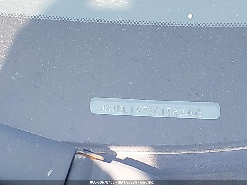 2012 Mazda Mazda3 I Touring VIN: JM1BL1V7XC1562403 Lot: 39670733