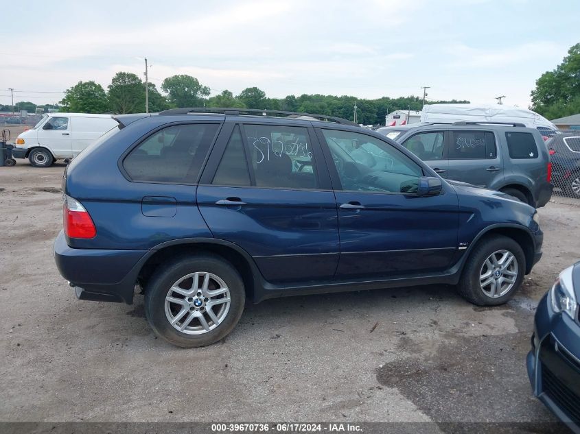 2006 BMW X5 3.0I VIN: 5UXFA13536LY39263 Lot: 39670736