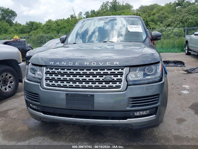 2014 Land Rover Range Rover 3.0L V6 Supercharged Hse VIN: SALGS2WF7EA140959 Lot: 39670762