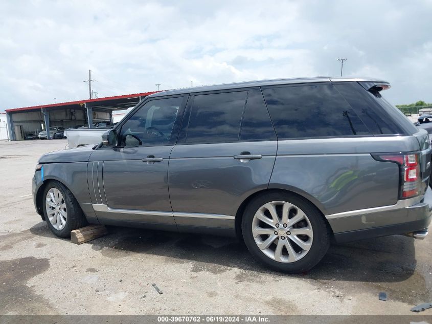 2014 Land Rover Range Rover 3.0L V6 Supercharged Hse VIN: SALGS2WF7EA140959 Lot: 39670762