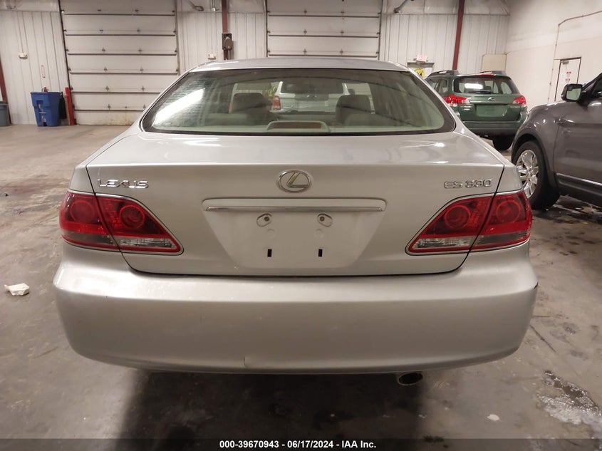 2006 Lexus Es 330 VIN: JTHBA30G665160365 Lot: 39670943