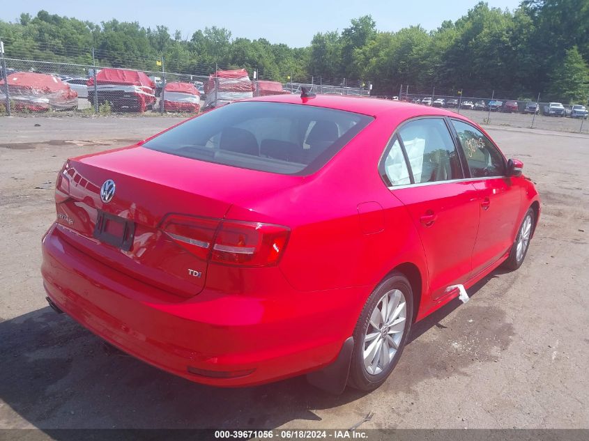 2015 Volkswagen Jetta 2.0L Tdi Se VIN: 3VWLA7AJXFM251105 Lot: 39671056