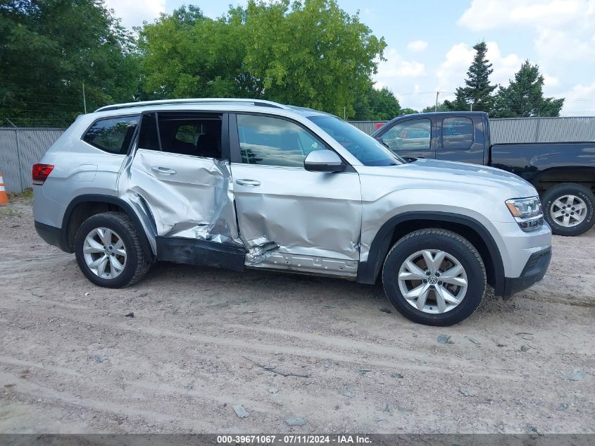 2019 Volkswagen Atlas 3.6L V6 S VIN: 1V2GR2CA8KC582031 Lot: 39671067