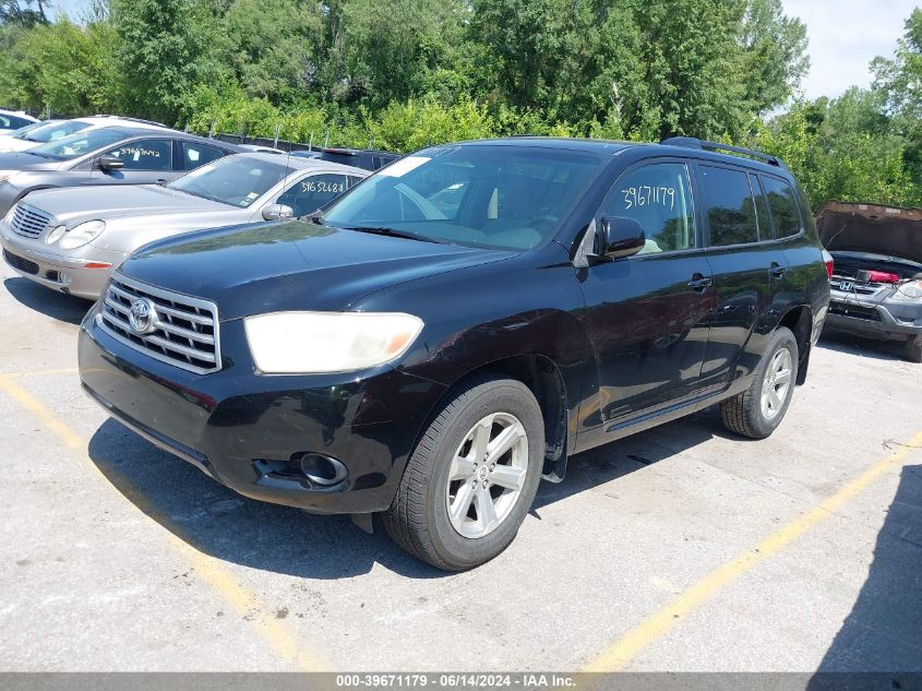 2009 Toyota Highlander VIN: JTEDS41A892080400 Lot: 39671179