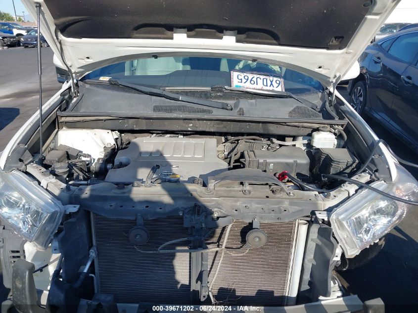 2012 Toyota Highlander Se V6 VIN: 5TDZK3EH5CS086750 Lot: 39671202