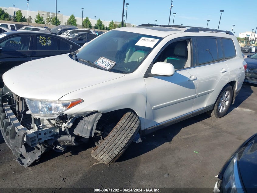 2012 Toyota Highlander Se V6 VIN: 5TDZK3EH5CS086750 Lot: 39671202