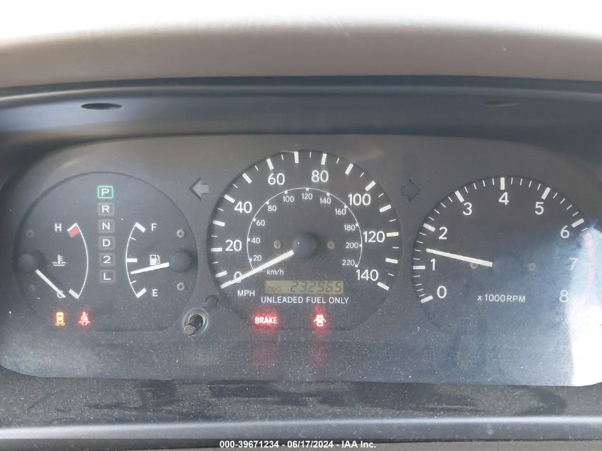 1999 Toyota Camry Le V6 VIN: JT2BF22K5X0199518 Lot: 39671234