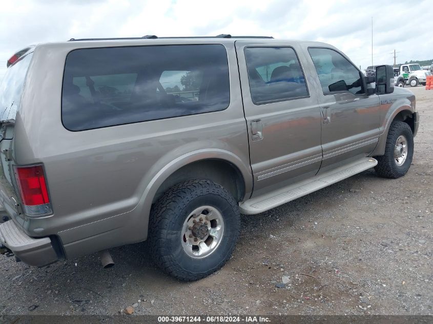 2005 Ford Excursion Limited VIN: 1FMNU43S95ED45838 Lot: 39671244