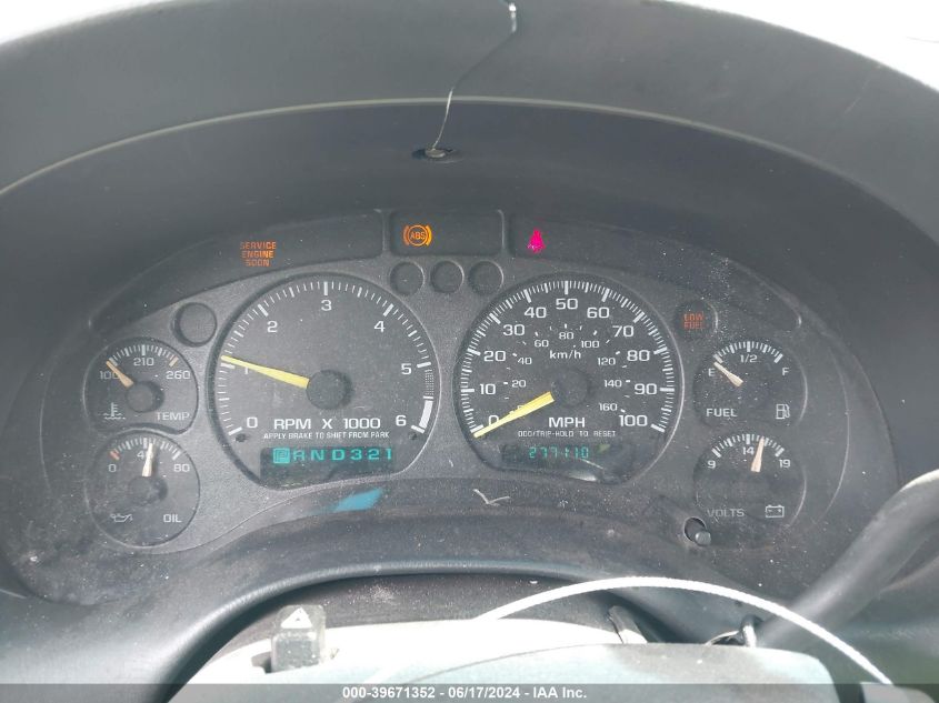 2001 Chevrolet Blazer Lt VIN: 1GNDT13W412134263 Lot: 39671352