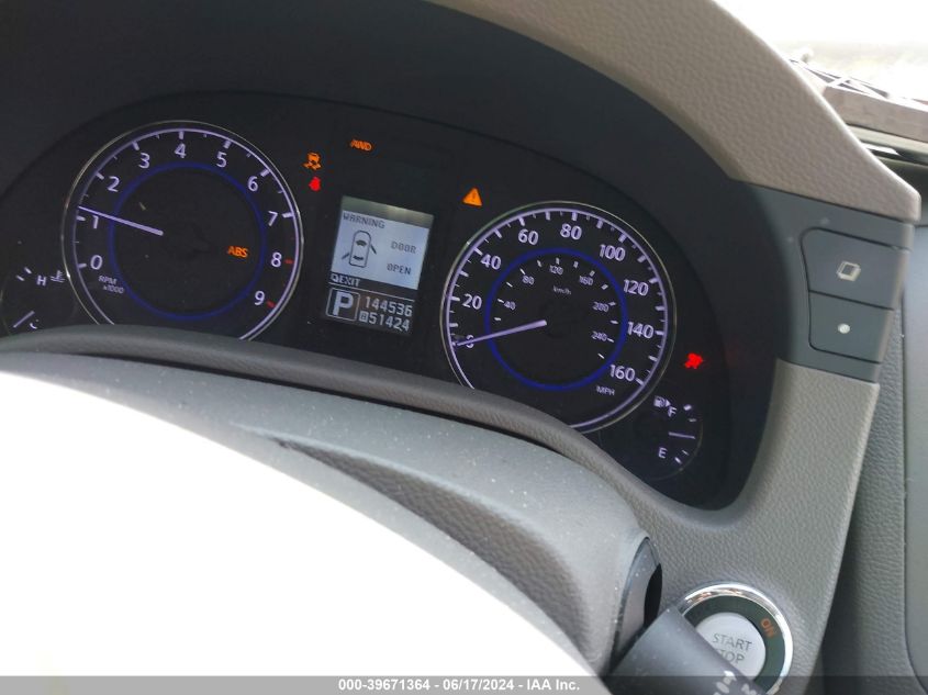 2013 Infiniti G37X VIN: JN1CV6AR8DM756417 Lot: 39671364