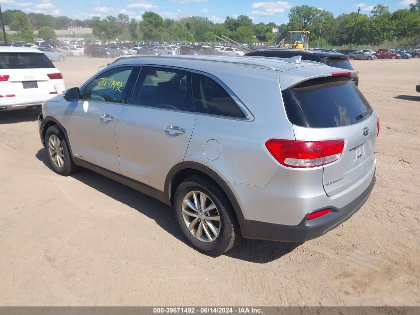 2017 Kia Sorento 3.3L Lx VIN: 5XYPGDA54HG206245 Lot: 39671492