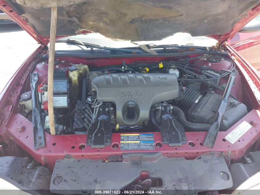 2005 Chevrolet Monte Carlo Lt VIN: 2G1WX12K159227102 Lot: 39671522