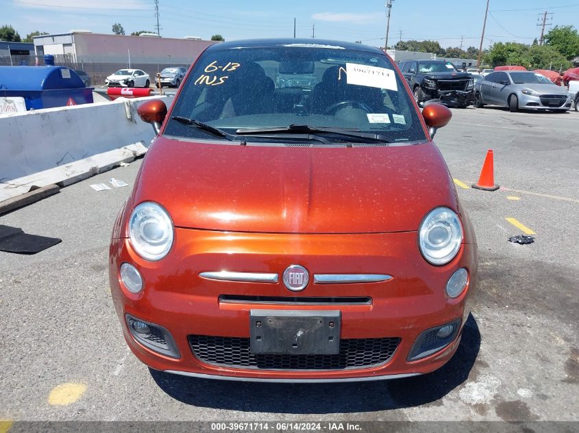 2012 Fiat 500 Sport VIN: 3C3CFFBR6CT352747 Lot: 39671714