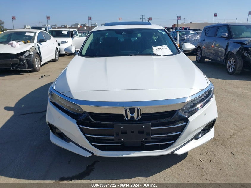 2022 Honda Accord Ex-L VIN: 1HGCV1F59NA033718 Lot: 39671722