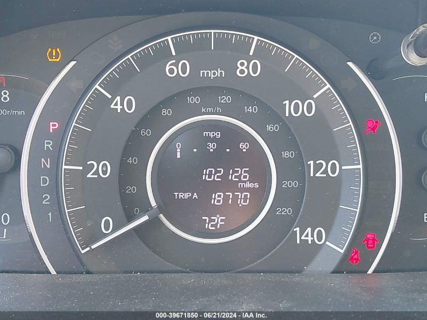 2013 Honda Cr-V Ex-L VIN: 2HKRM3H74DH523402 Lot: 39671850