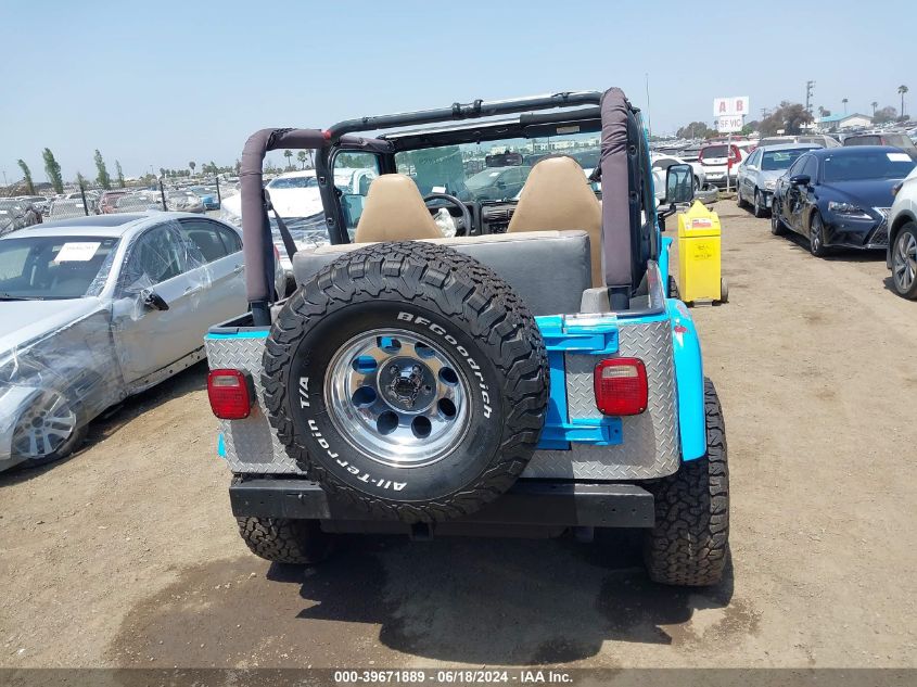 1998 Jeep Wrangler Sport VIN: 1J4FY19S6WP792713 Lot: 39671889