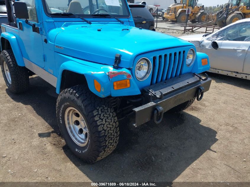 1998 Jeep Wrangler Sport VIN: 1J4FY19S6WP792713 Lot: 39671889