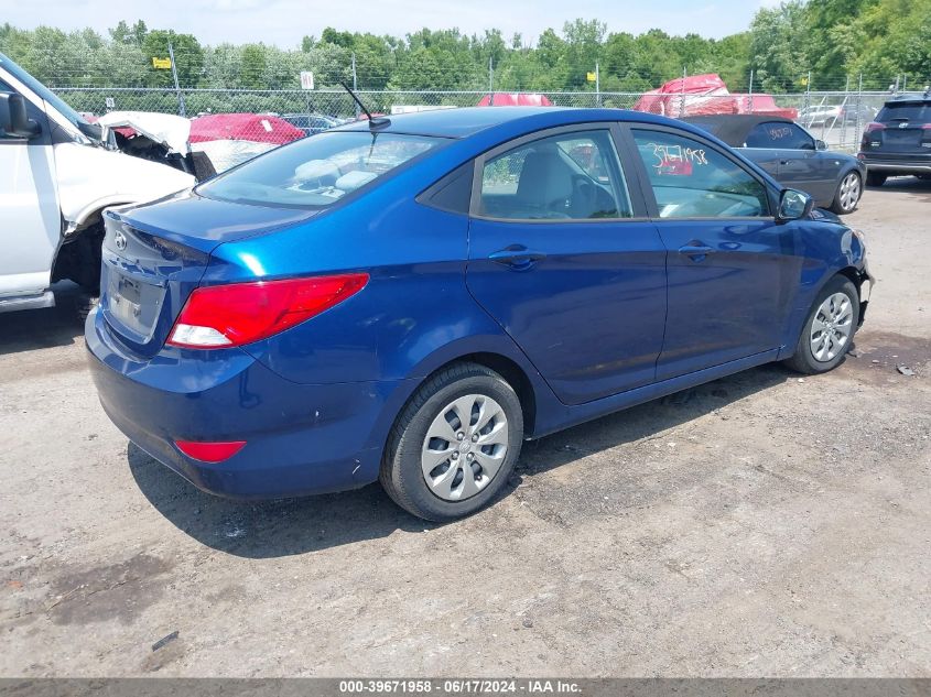 2017 Hyundai Accent Se VIN: KMHCT4AEXHU309481 Lot: 39671958