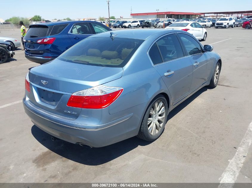 2009 Hyundai Genesis 3.8 VIN: KMHGC46E79U026841 Lot: 39672100