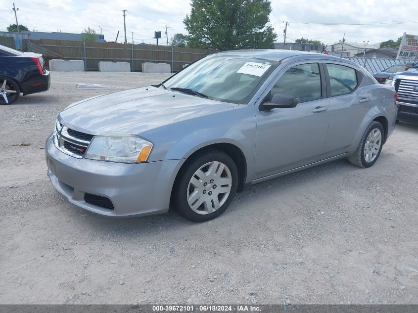 2013 Dodge Avenger Se VIN: 1C3CDZAB0DN596276 Lot: 39672101