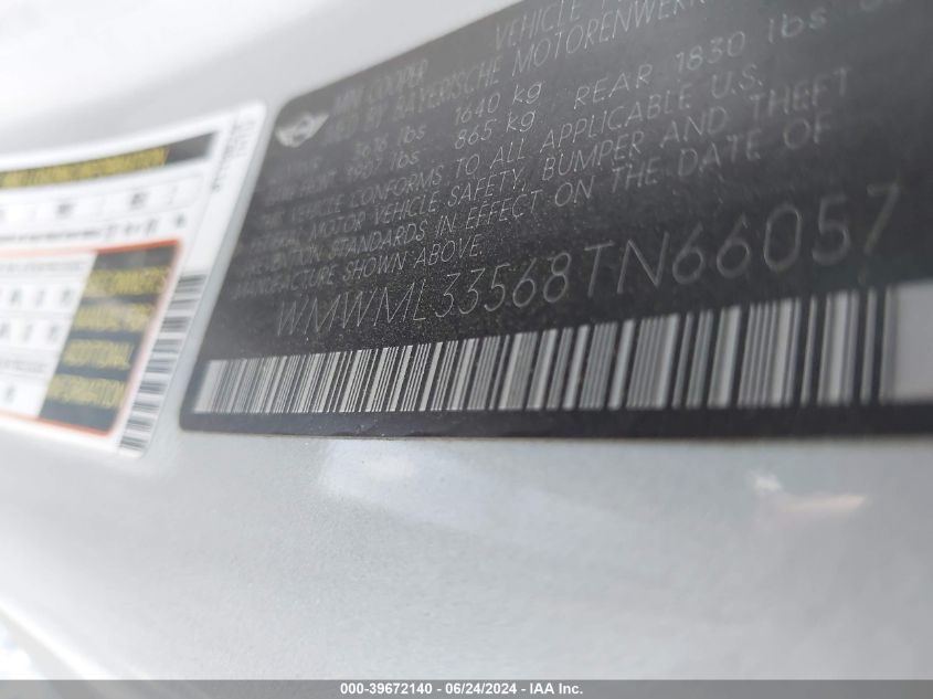 2008 Mini Cooper Clubman VIN: WMWML33568TN66057 Lot: 39672140