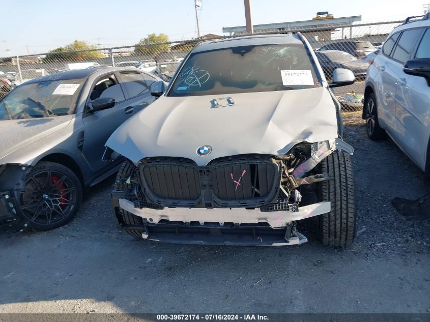 2022 BMW X3 Sdrive30I VIN: 5UX43DP0XN9M43988 Lot: 39672174