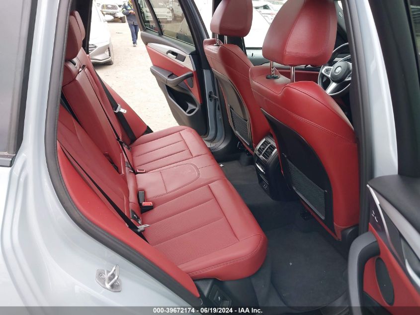 2022 BMW X3 Sdrive30I VIN: 5UX43DP0XN9M43988 Lot: 39672174