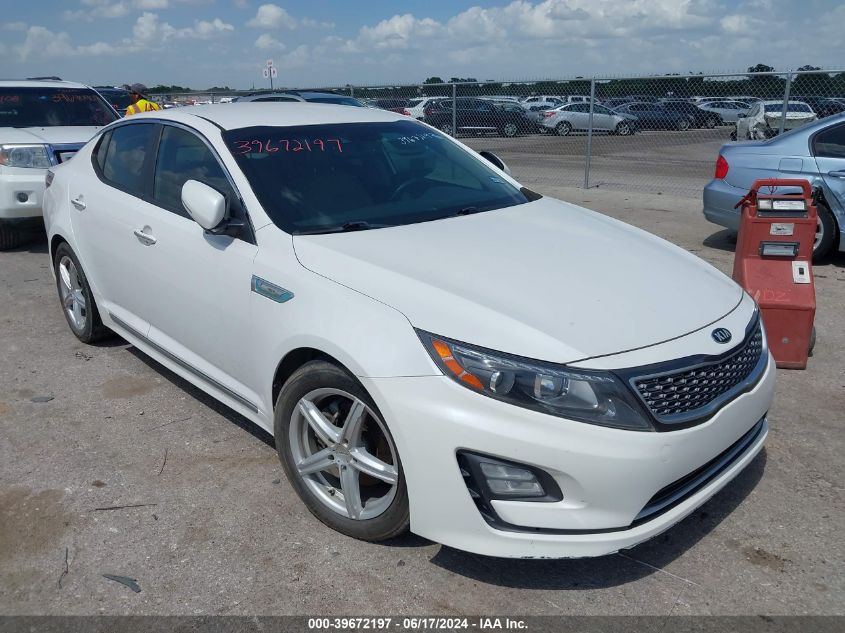 2014 Kia Optima Hybrid VIN: KNAGN4AD6E5066018 Lot: 39672197