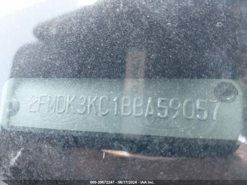 2011 Ford Edge Limited VIN: 2FMDK3KC1BBA59057 Lot: 39672247