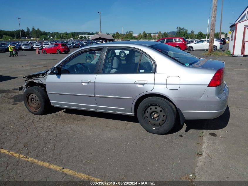 2003 Honda Civic Ex VIN: 2HGES26843H564373 Lot: 39672319