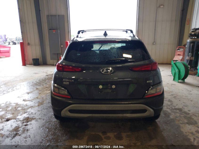 2022 Hyundai Kona Sel VIN: KM8K3CAB6NU758292 Lot: 39672418