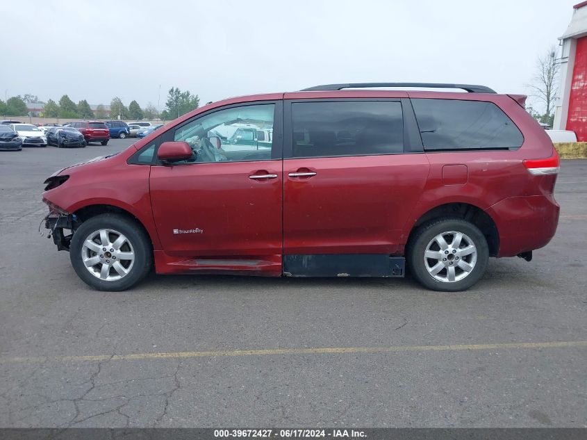 2014 Toyota Sienna Xle V6 8 Passenger VIN: 5TDYK3DC6ES422414 Lot: 39672427