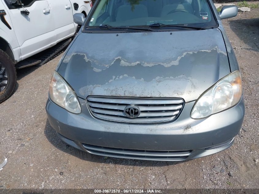 2003 Toyota Corolla Le VIN: 1NXBR32E93Z054172 Lot: 39672570