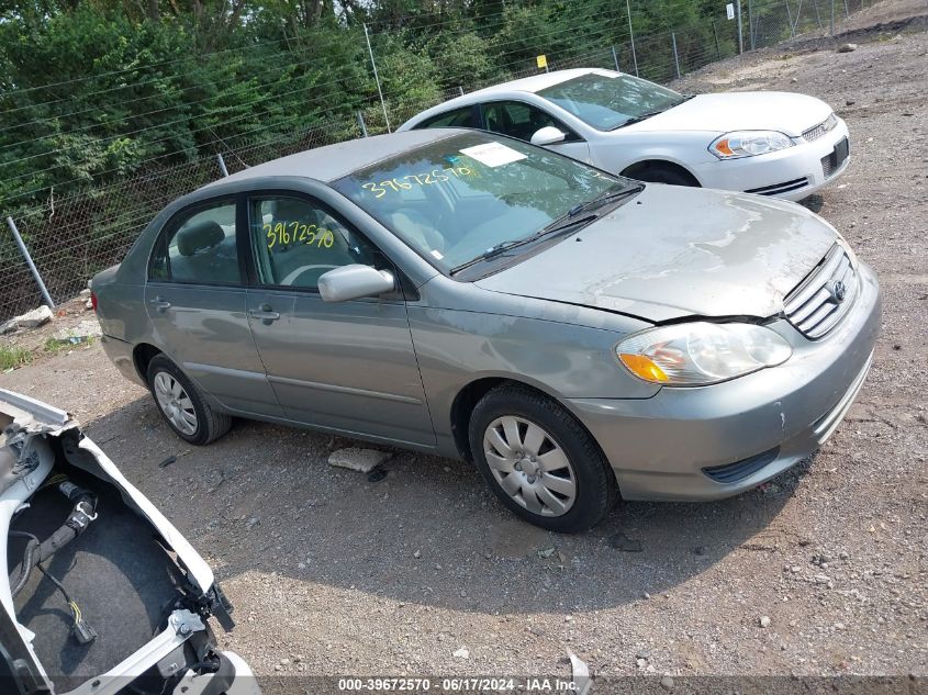 2003 Toyota Corolla Le VIN: 1NXBR32E93Z054172 Lot: 39672570