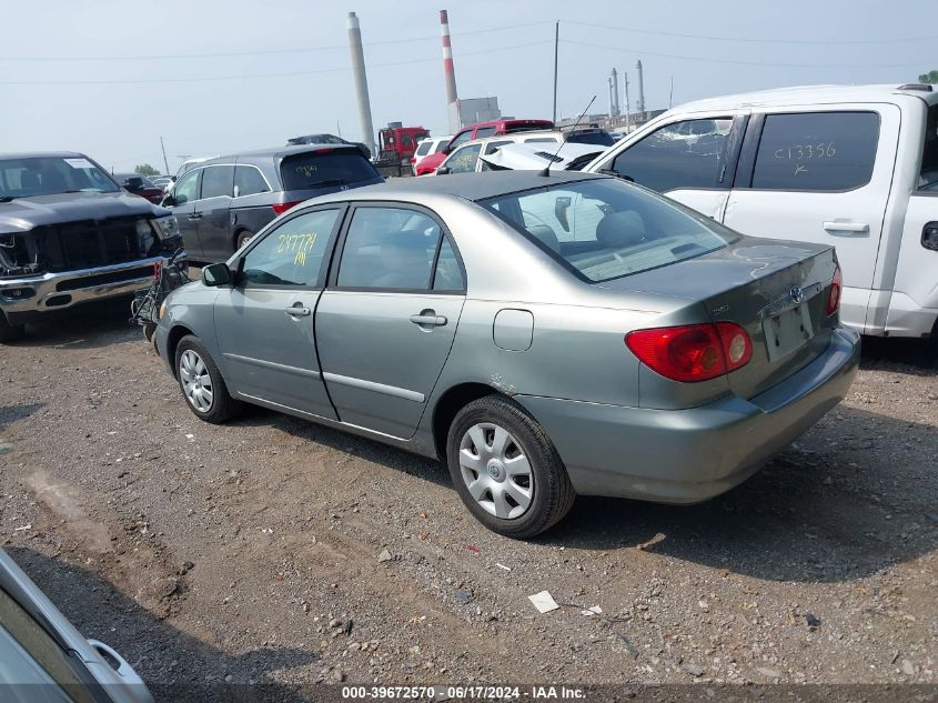 2003 Toyota Corolla Le VIN: 1NXBR32E93Z054172 Lot: 39672570