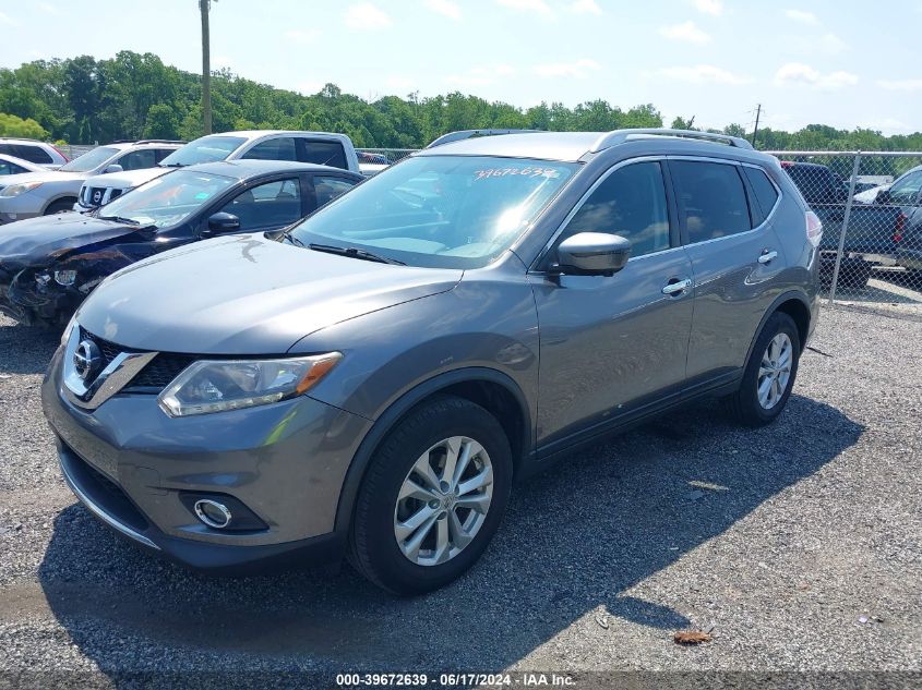 2016 Nissan Rogue Sv VIN: KNMAT2MV7GP608399 Lot: 39672639