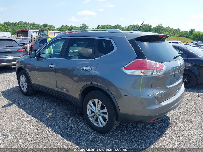 2016 Nissan Rogue Sv VIN: KNMAT2MV7GP608399 Lot: 39672639