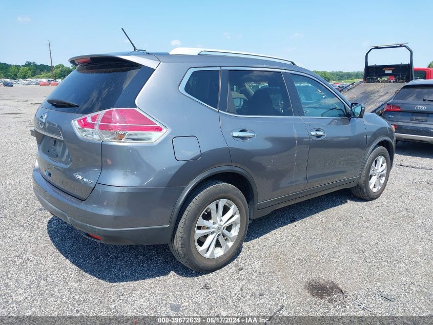 2016 Nissan Rogue Sv VIN: KNMAT2MV7GP608399 Lot: 39672639