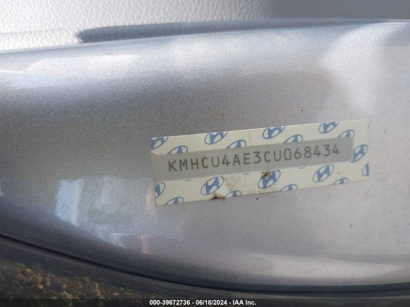 2012 Hyundai Accent Gls VIN: KMHCU4AE3CU068434 Lot: 39672736