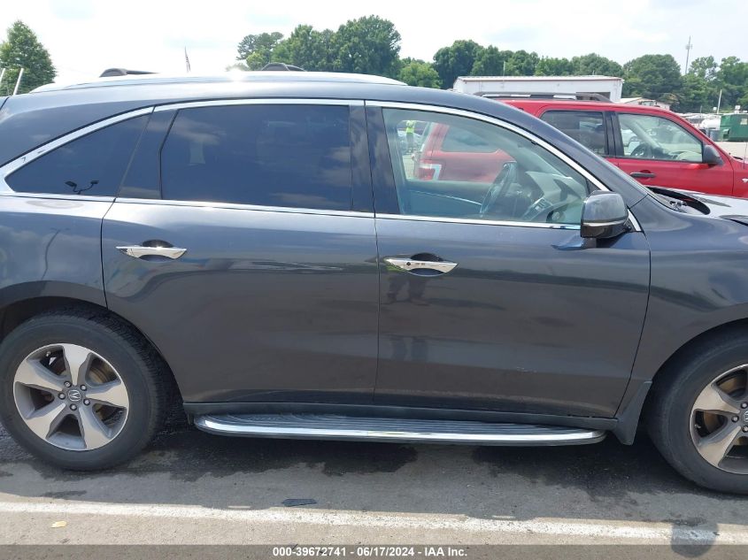 2014 Acura Mdx VIN: 5FRYD4H26EB020913 Lot: 39672741