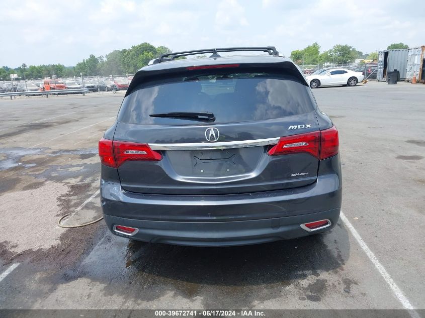 2014 Acura Mdx VIN: 5FRYD4H26EB020913 Lot: 39672741